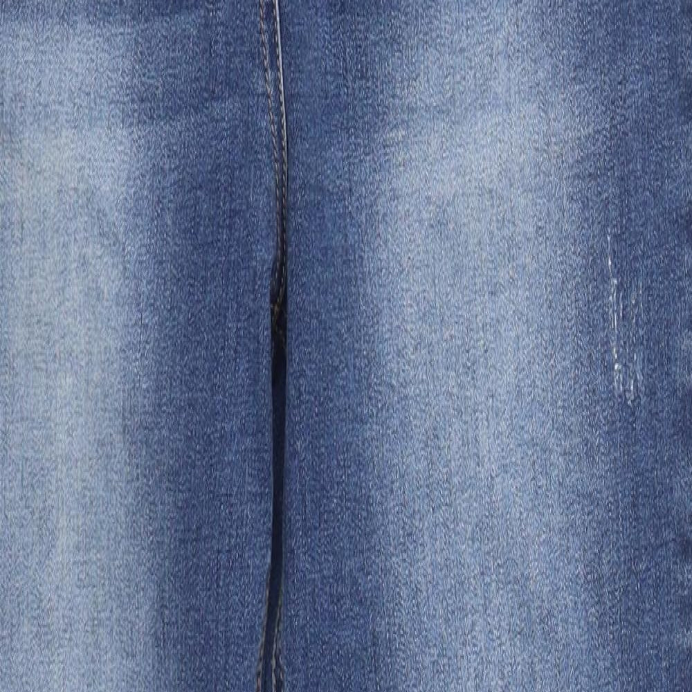 Matalan Womens Blue  Cotton Straight Jeans Size 14 L29 in Regular Zip
