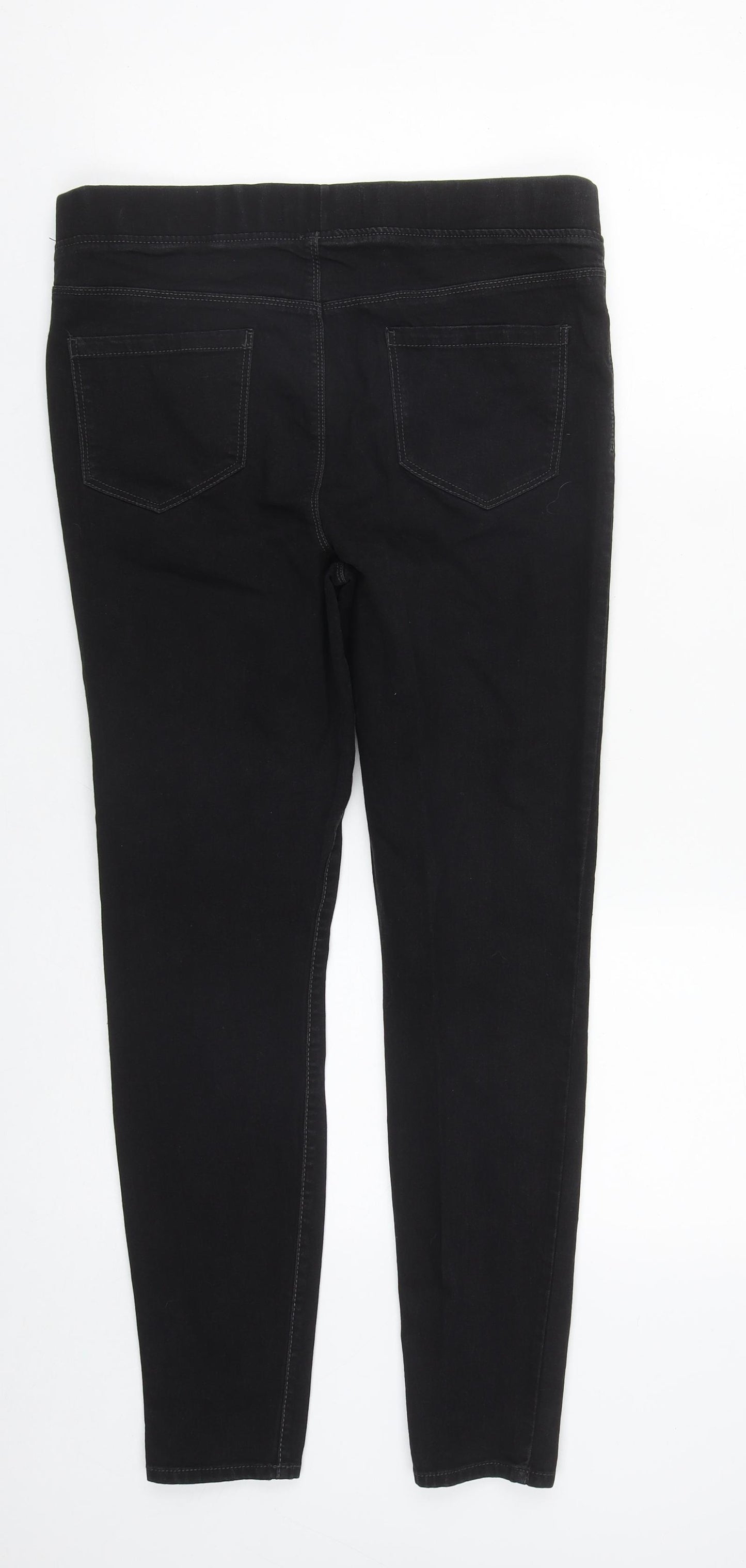 Pep&Co Womens Black  Cotton Jegging Jeans Size 12 L27 in Regular