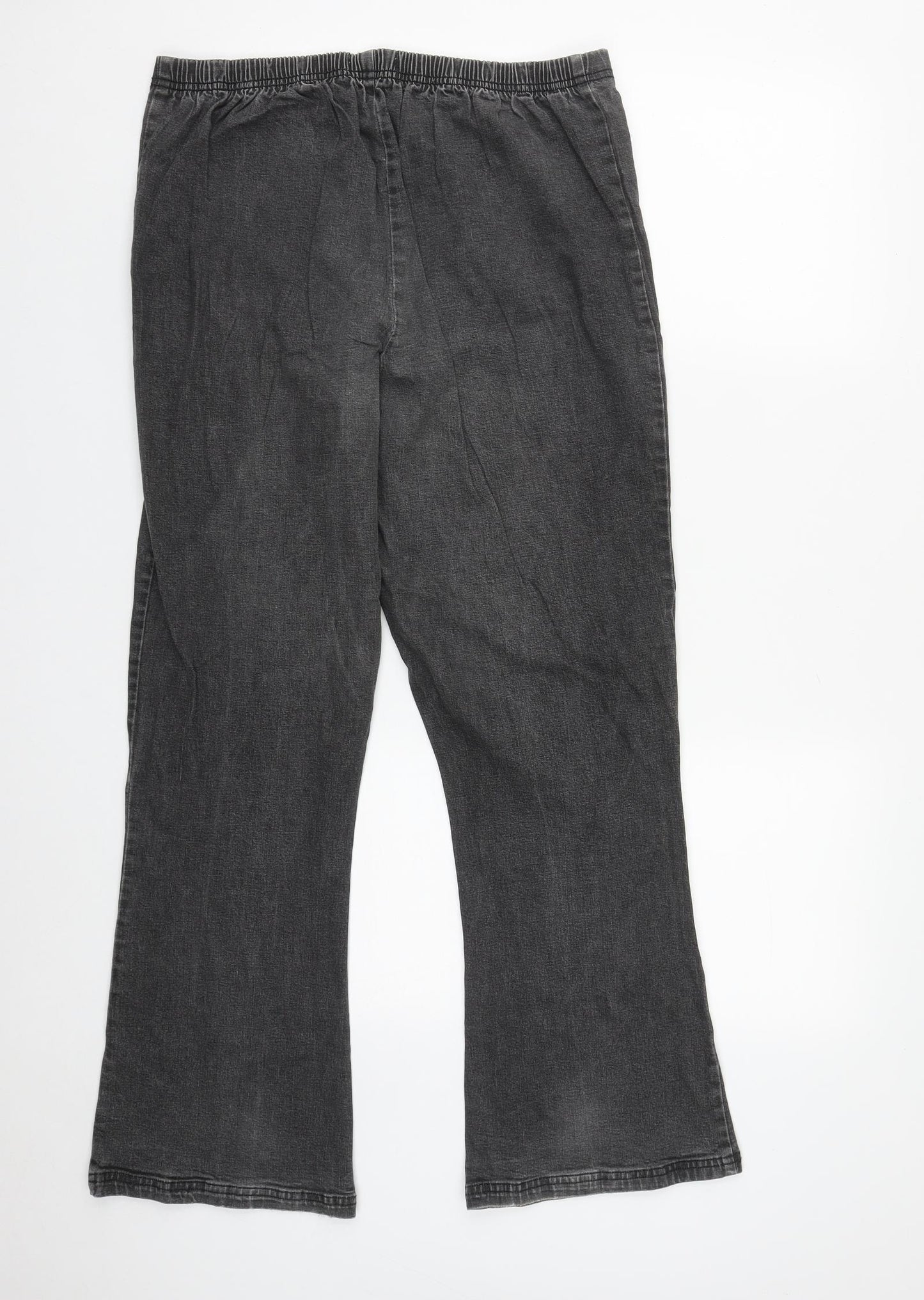 BHS Womens Grey  Cotton Bootcut Jeans Size 16 L29 in Regular