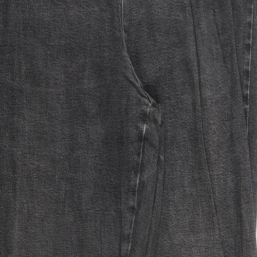 BHS Womens Grey  Cotton Bootcut Jeans Size 16 L29 in Regular