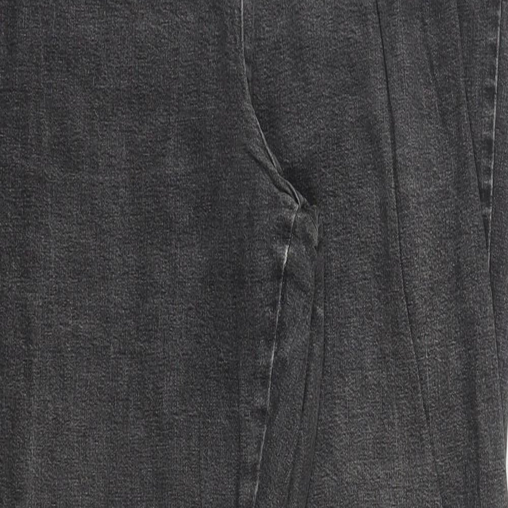 BHS Womens Grey  Cotton Bootcut Jeans Size 16 L29 in Regular