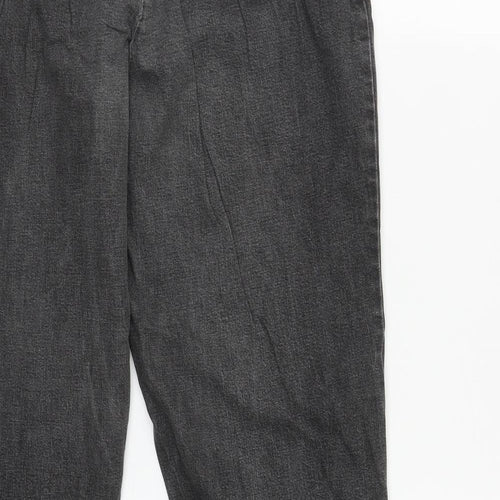 BHS Womens Grey  Cotton Bootcut Jeans Size 16 L29 in Regular