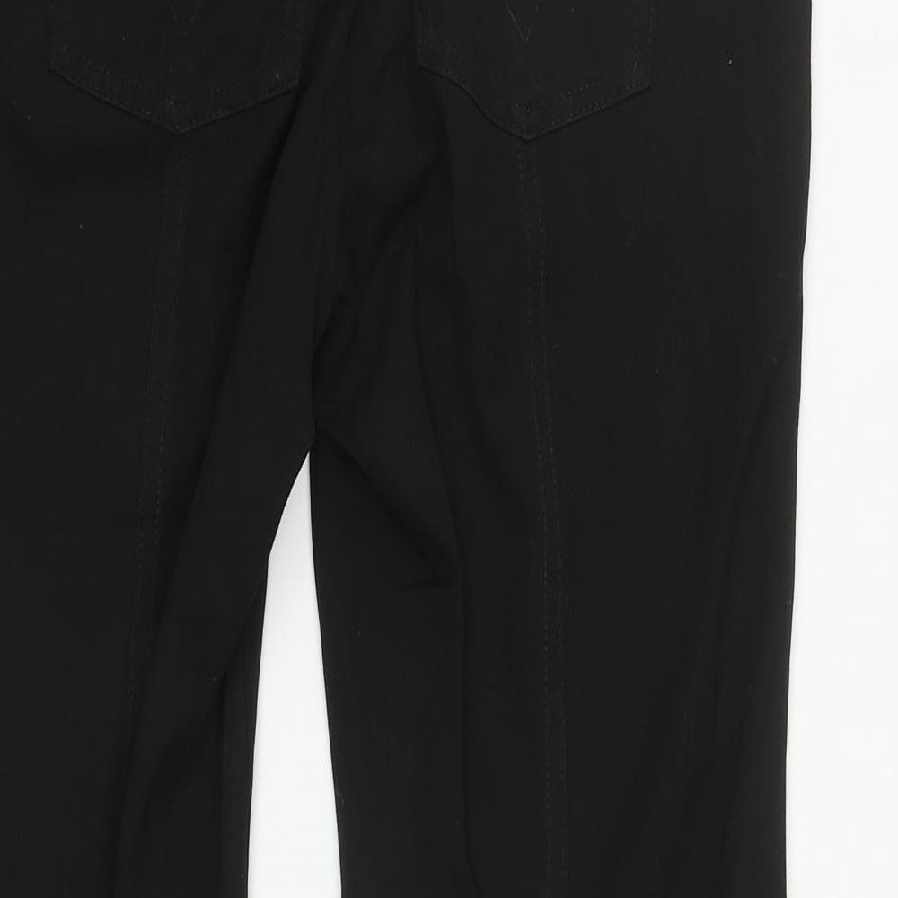 Per Una Womens Black  Cotton Bootcut Jeans Size 10 L30 in Regular Zip