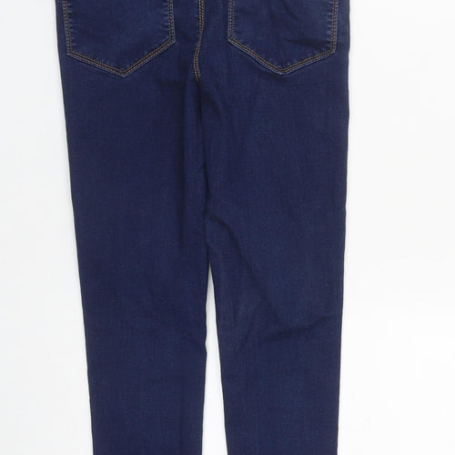 Denim & Co. Womens Blue  Cotton Skinny Jeans Size 10 L27 in Regular Zip
