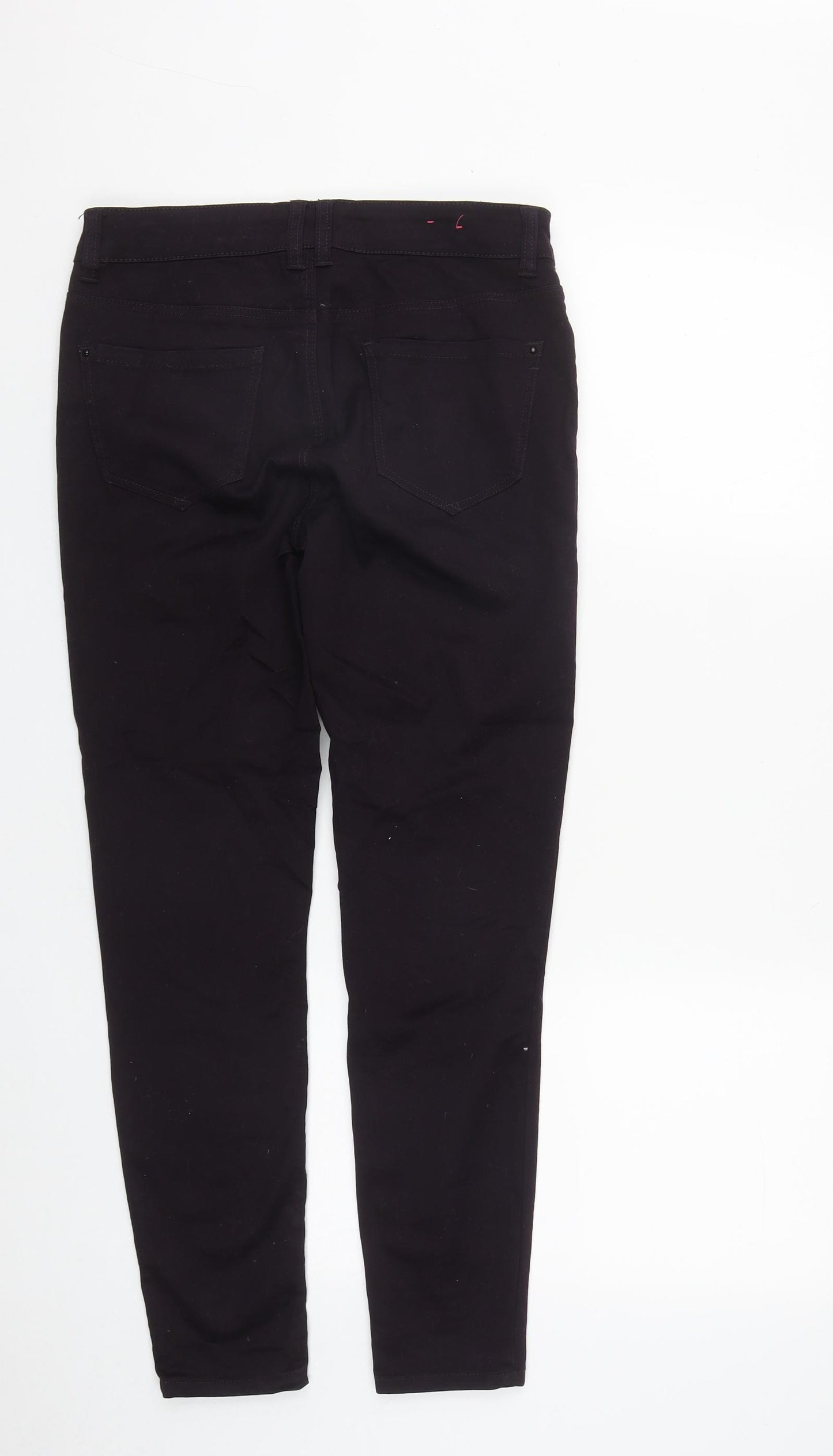 New Look Womens Purple  Cotton Straight Jeans Size 10 L27 in Regular Zip