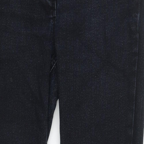 F&F Womens Blue  Cotton Straight Jeans Size 12 L30 in Regular Button