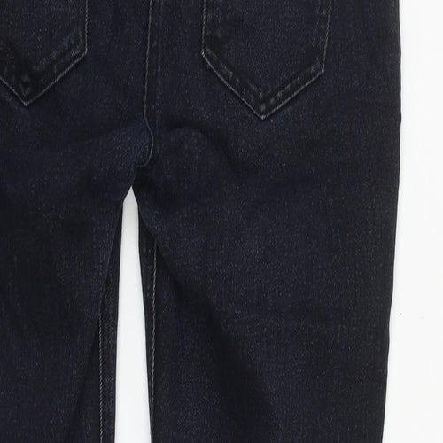 F&F Womens Blue  Cotton Straight Jeans Size 12 L30 in Regular Button