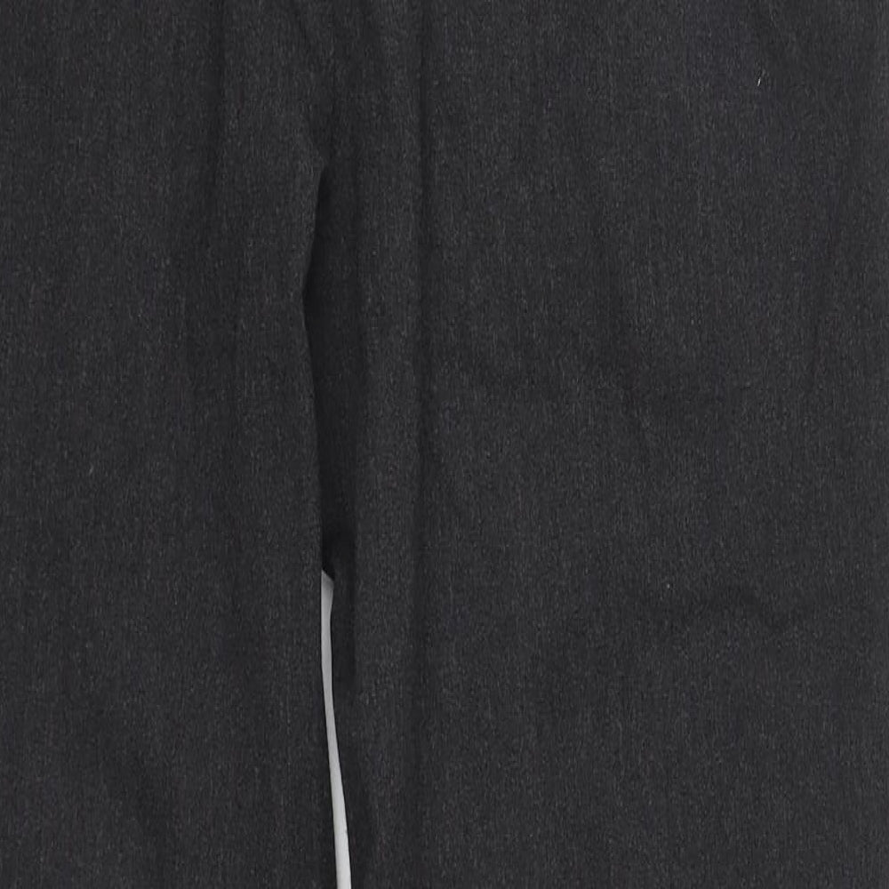 Marks and Spencer Womens Grey  Polyester Trousers  Size 14 L30 in Regular Zip