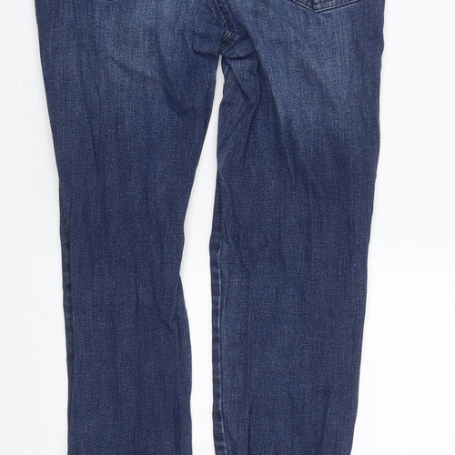 NEXT Womens Blue  Cotton Skinny Jeans Size 10 L29 in Regular Zip