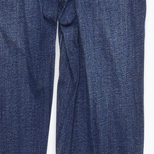 NEXT Womens Blue  Cotton Skinny Jeans Size 10 L29 in Regular Zip