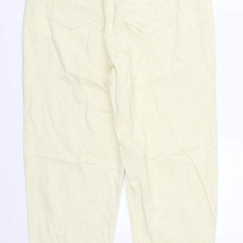 SheIn Womens Yellow  Cotton Straight Jeans Size L L29 in Regular Zip