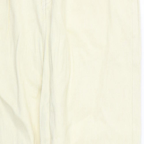 SheIn Womens Yellow  Cotton Straight Jeans Size L L29 in Regular Zip