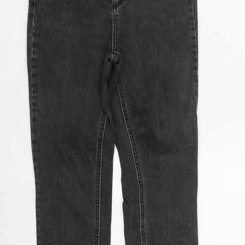 ASOS Womens Black  Cotton Straight Jeans Size 26 in L27 in Regular Zip