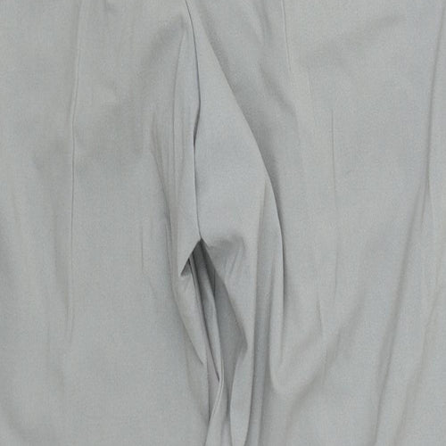 Marks and Spencer Womens Grey  Polyester Trousers  Size 14 L27 in Regular Zip