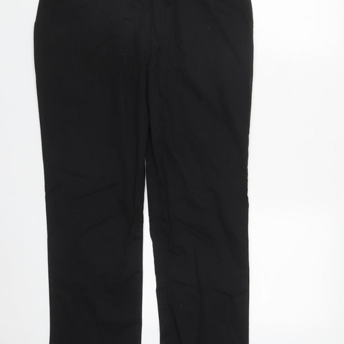 Behrens Womens Black  Polyester Trousers  Size 12 L29 in Regular Zip