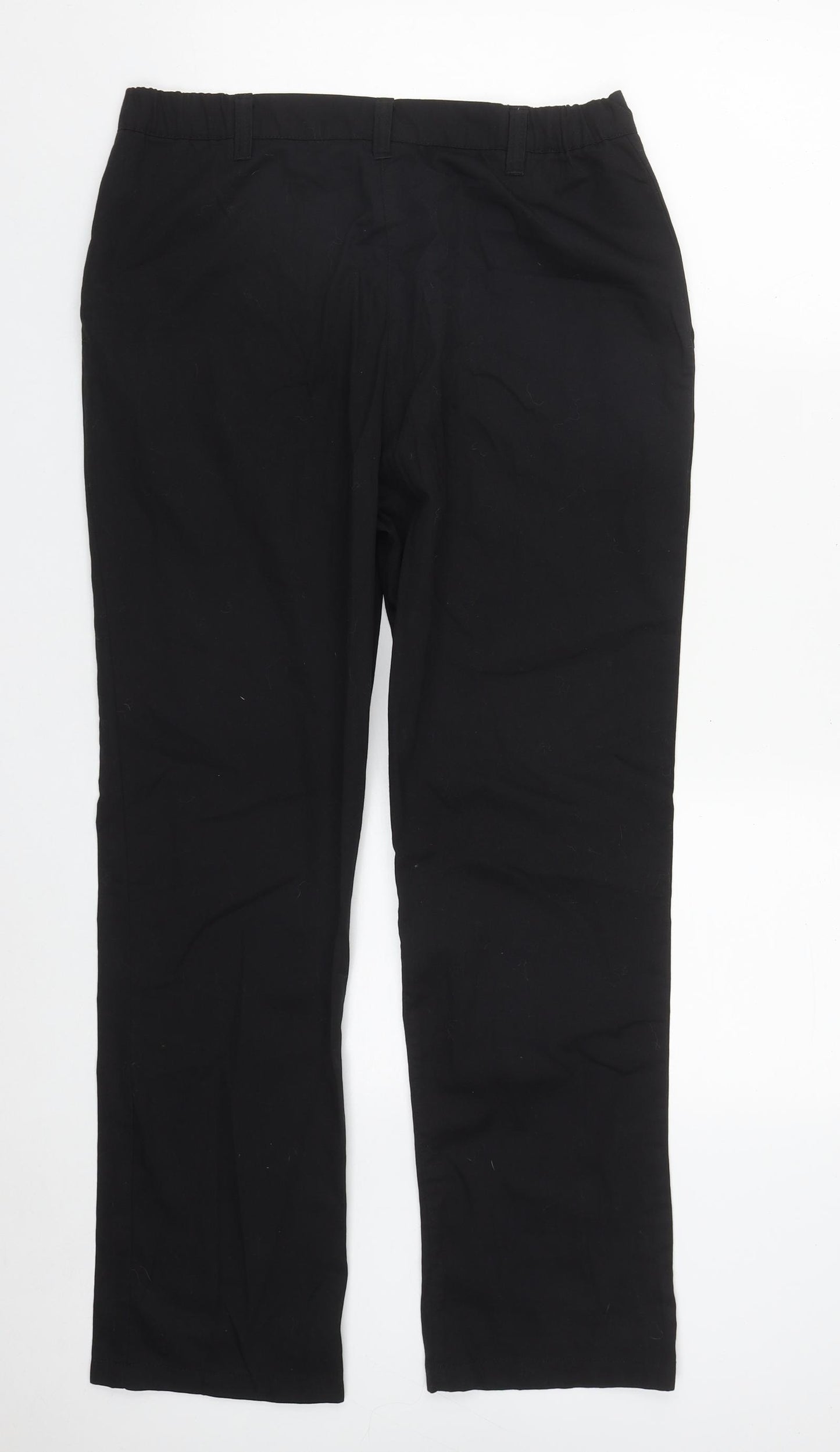 Behrens Womens Black  Polyester Trousers  Size 12 L29 in Regular Zip