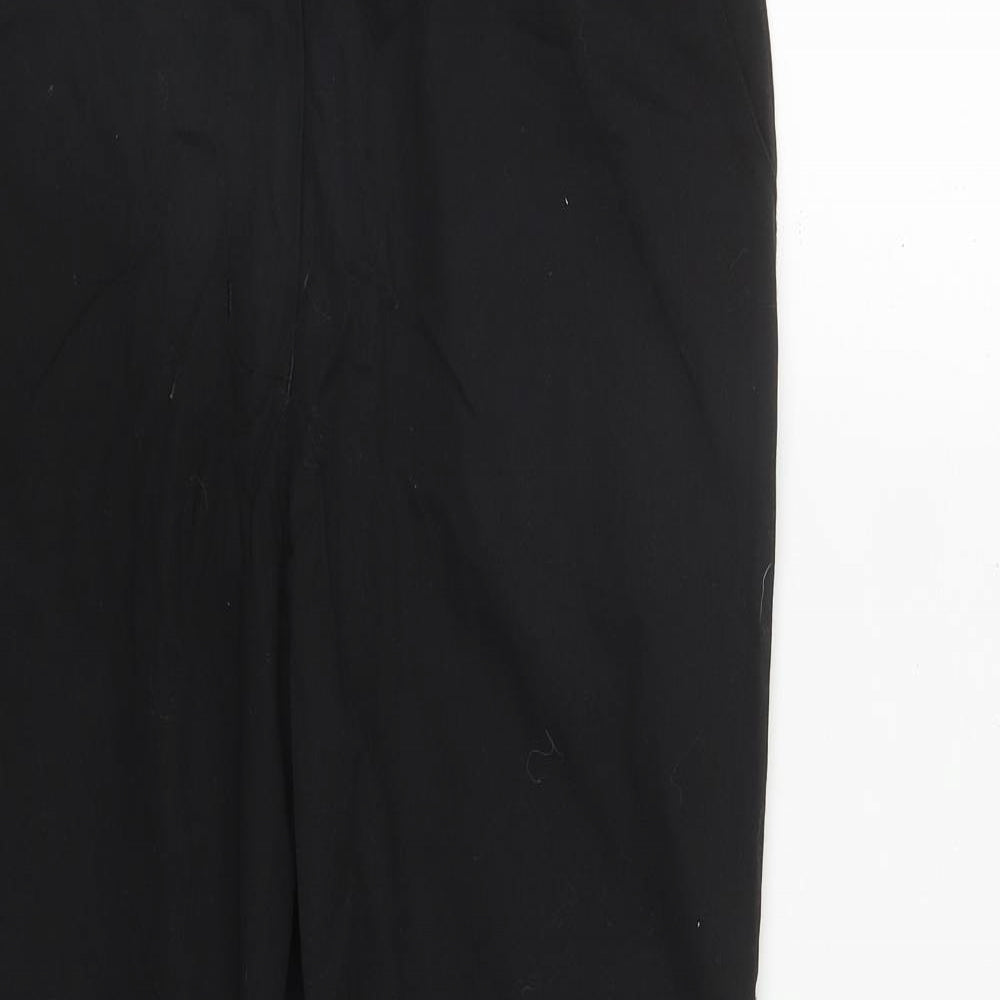 Behrens Womens Black  Polyester Trousers  Size 12 L29 in Regular Zip