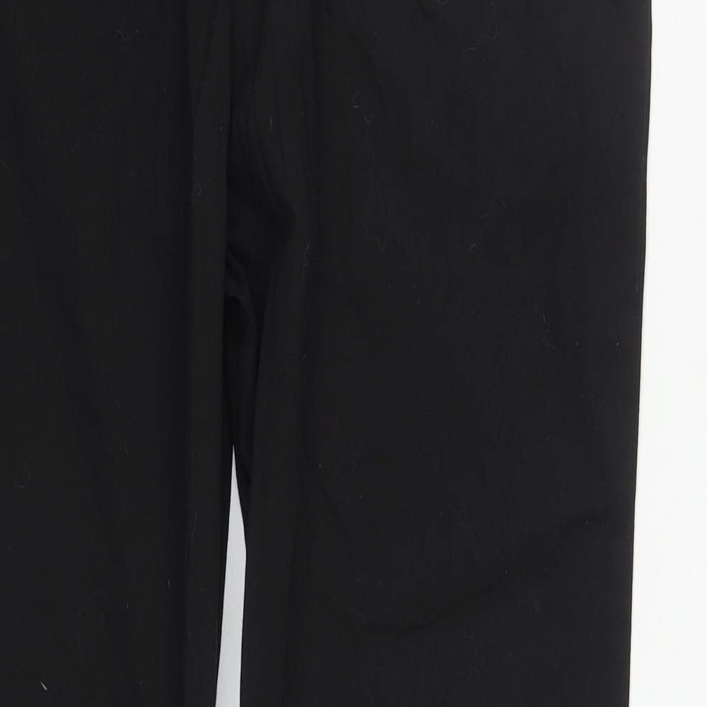Behrens Womens Black  Polyester Trousers  Size 12 L29 in Regular Zip