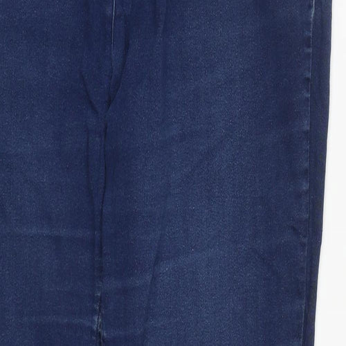 Matalan Womens Blue  Cotton Straight Jeans Size 18 L29 in Regular Zip