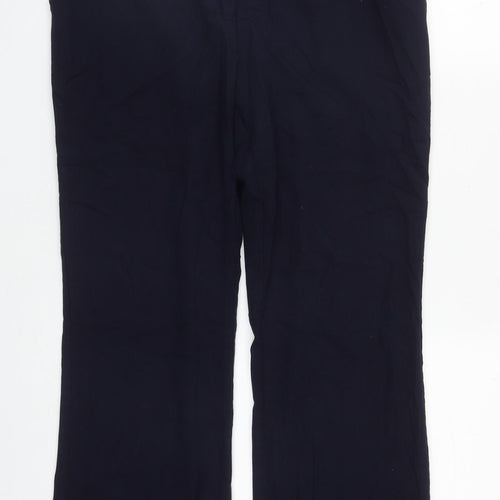 NEXT Womens Blue  Polyester Trousers  Size 12 L29 in Regular Zip