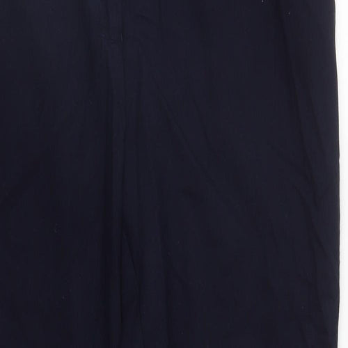NEXT Womens Blue  Polyester Trousers  Size 12 L29 in Regular Zip