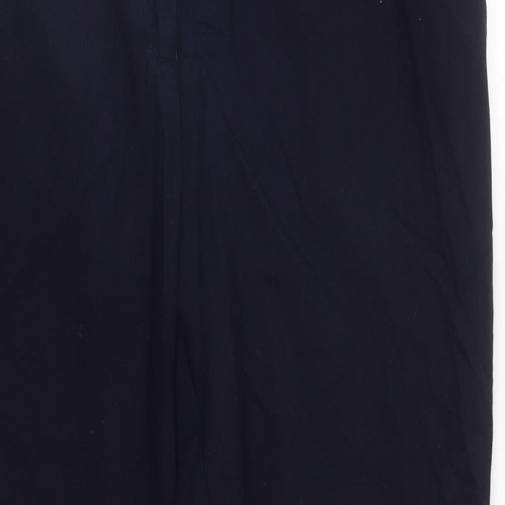 NEXT Womens Blue  Polyester Trousers  Size 12 L29 in Regular Zip