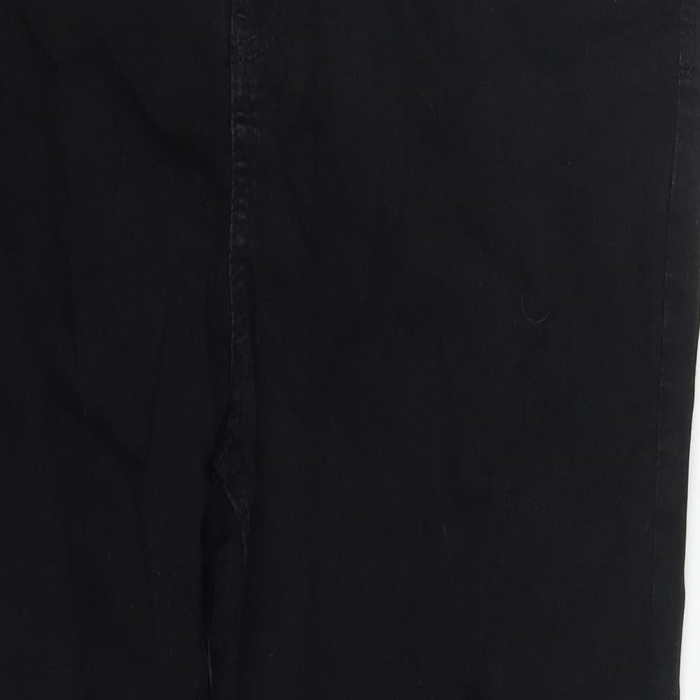 George Womens Black  Cotton Straight Jeans Size 18 L27 in Regular Zip