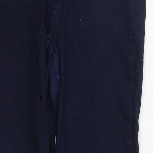Denim & Co. Womens Blue  Cotton Straight Jeans Size 10 L29 in Regular Zip