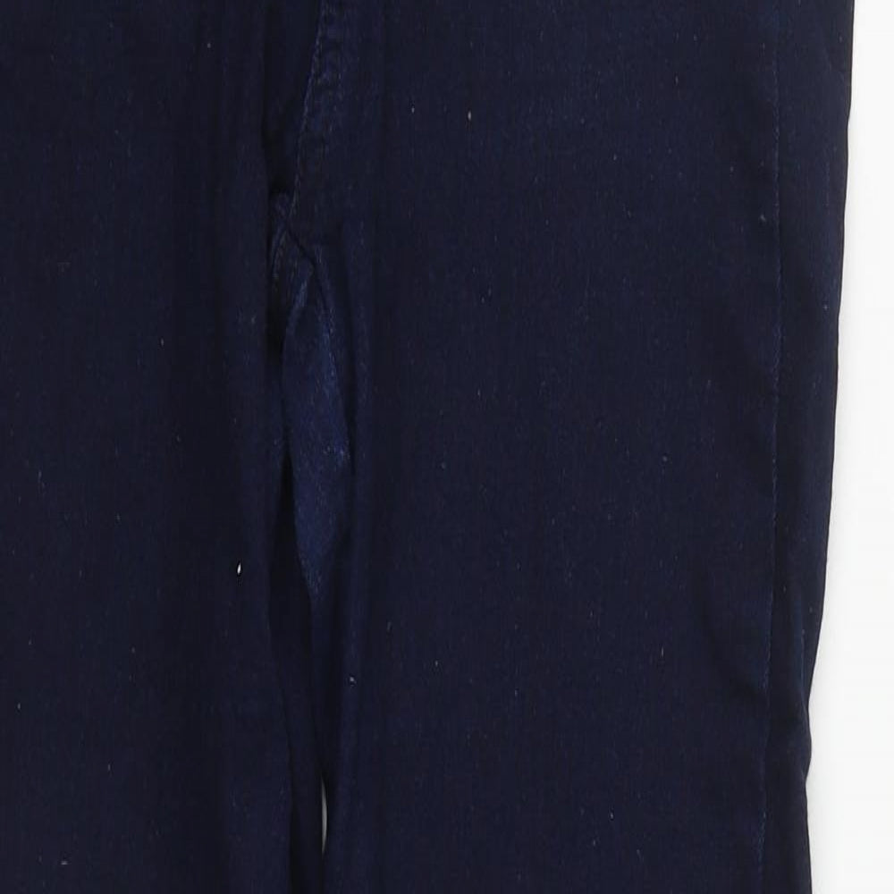 Denim & Co. Womens Blue  Cotton Straight Jeans Size 10 L29 in Regular Zip