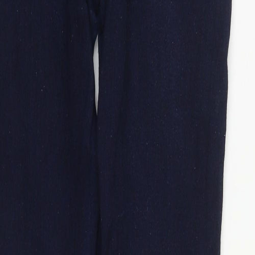 Denim & Co. Womens Blue  Cotton Straight Jeans Size 10 L29 in Regular Zip