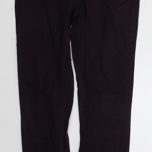 Preworn Womens Purple  Cotton Skinny Jeans Size 26 in L26 in Regular Button