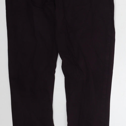 Preworn Womens Purple  Cotton Skinny Jeans Size 26 in L26 in Regular Button