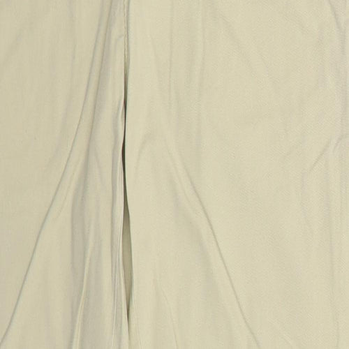 H&M Womens Beige  Cotton Tapered Jeans Size 8 L29 in Regular Button