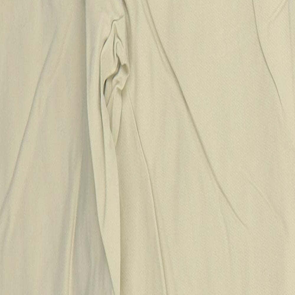 H&M Womens Beige  Cotton Tapered Jeans Size 8 L29 in Regular Button