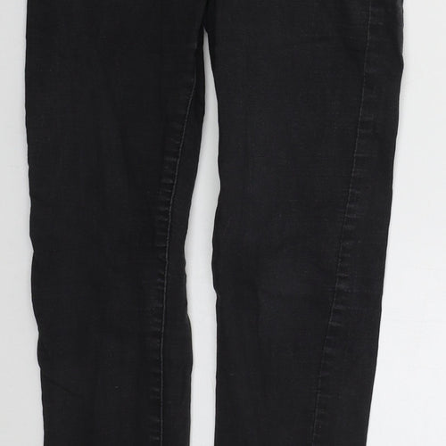 Denim Co Womens Black  Cotton Skinny Jeans Size 10 L28 in Regular Button