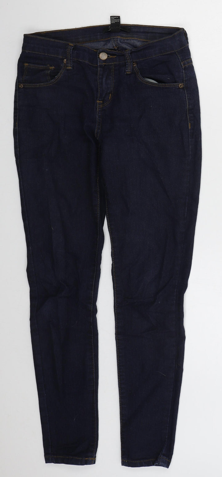 FOREVER 21 Womens Blue Cotton Skinny Jeans Size 25 in L27 in Regular Button