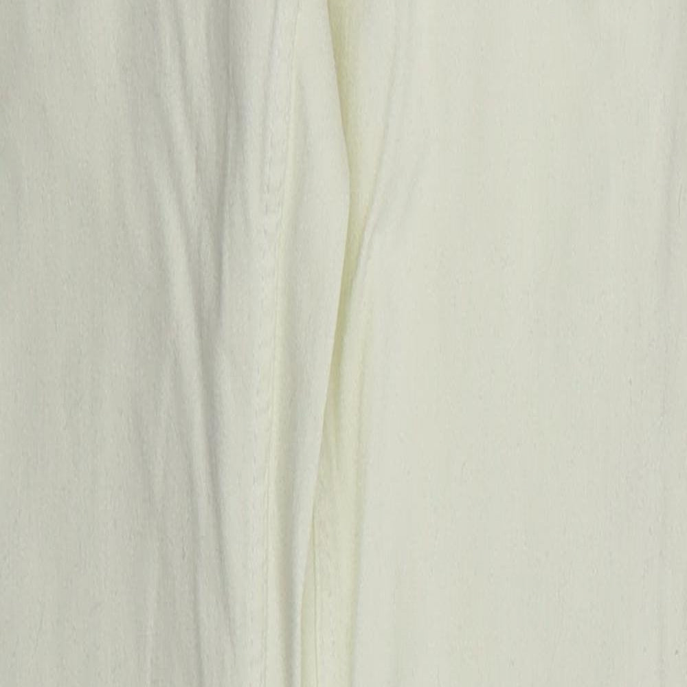Papaya Womens Ivory  Cotton Skinny Jeans Size 10 L30 in Regular Button