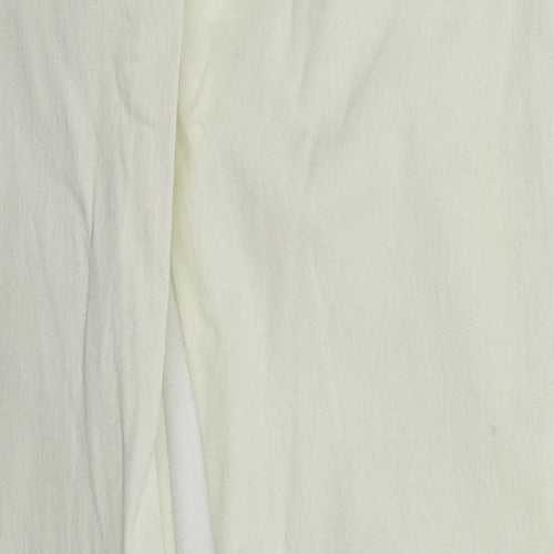 Papaya Womens Ivory  Cotton Skinny Jeans Size 10 L30 in Regular Button