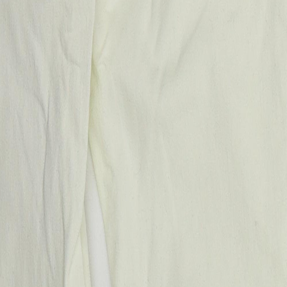 Papaya Womens Ivory  Cotton Skinny Jeans Size 10 L30 in Regular Button