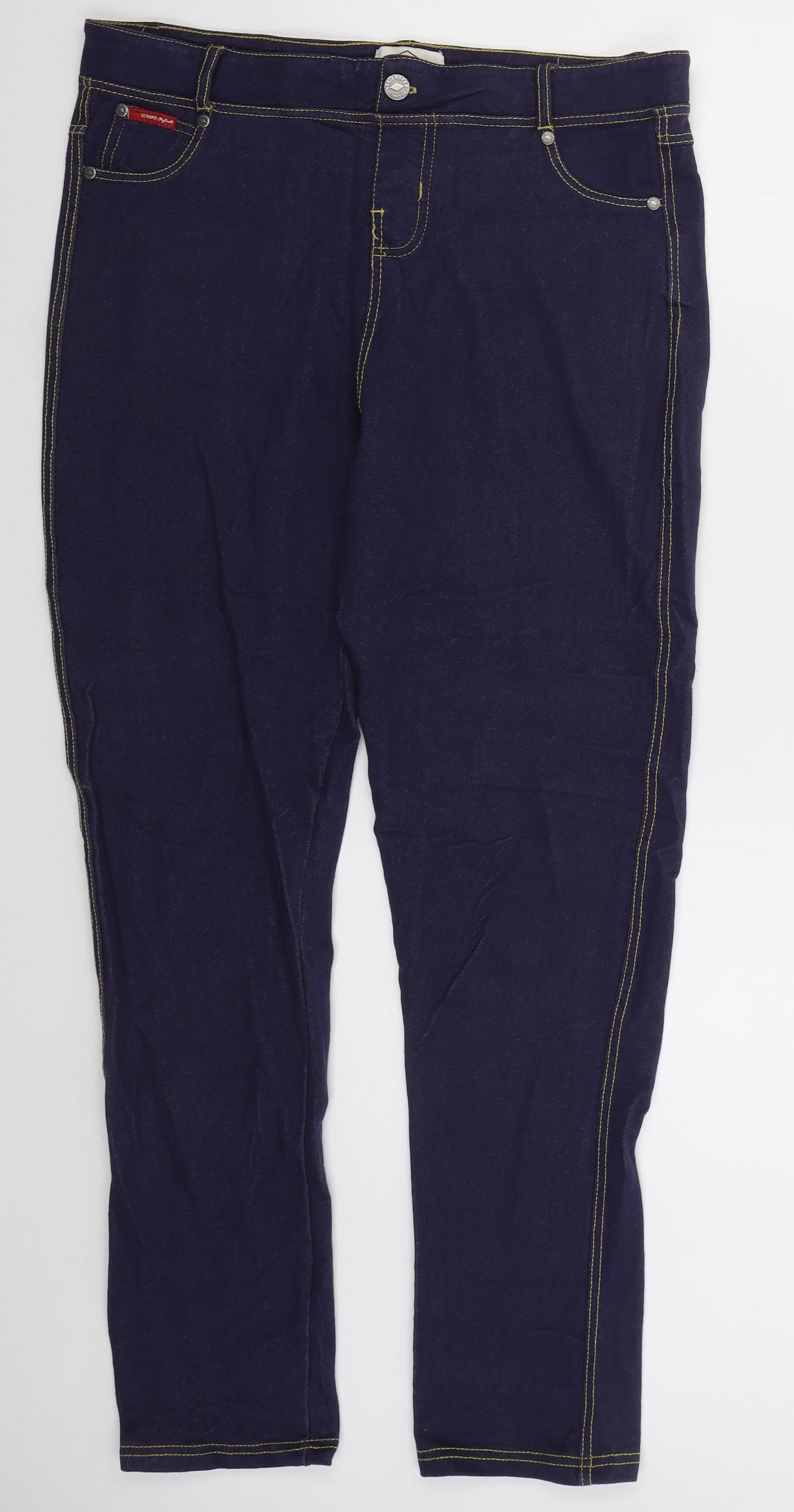 Lee Cooper Womens Blue  Cotton Jegging Jeans Size 16 L29 in Regular Button