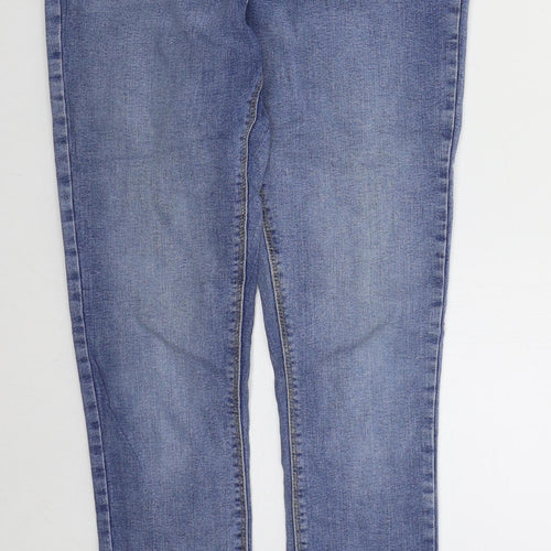 Denim Co Womens Blue  Cotton Skinny Jeans Size 14 L30 in Regular Button