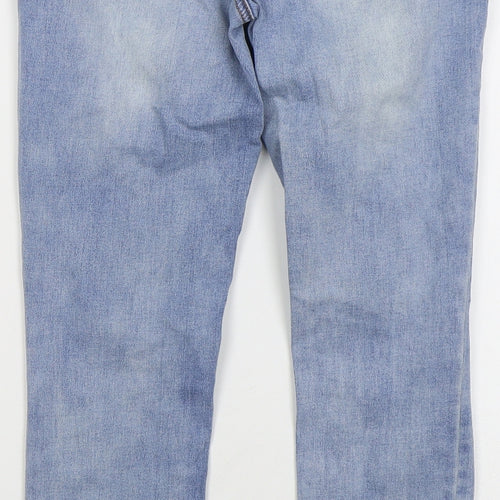 Missguided Womens Blue  Cotton Skinny Jeans Size 6 L26 in Regular Button
