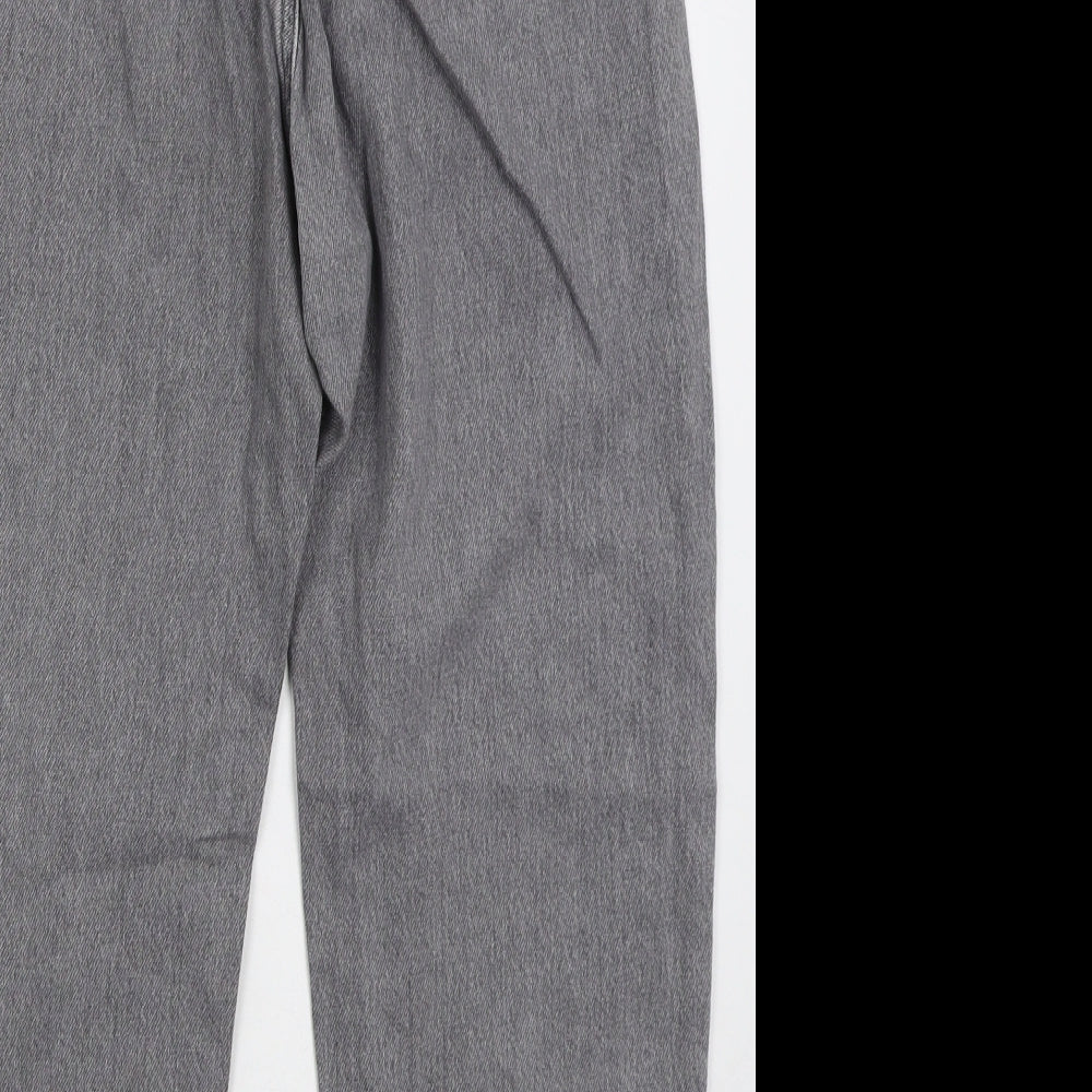 Zara Womens Grey  Cotton Mom Jeans Size 6 L24 in Regular Button