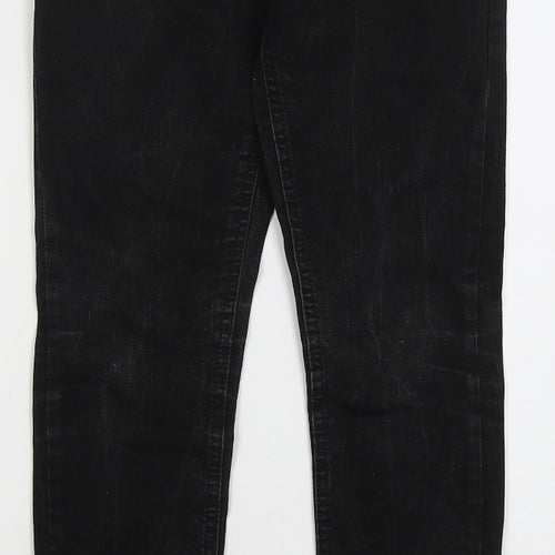Denim Co Womens Black  Cotton Skinny Jeans Size 8 L30 in Regular Button