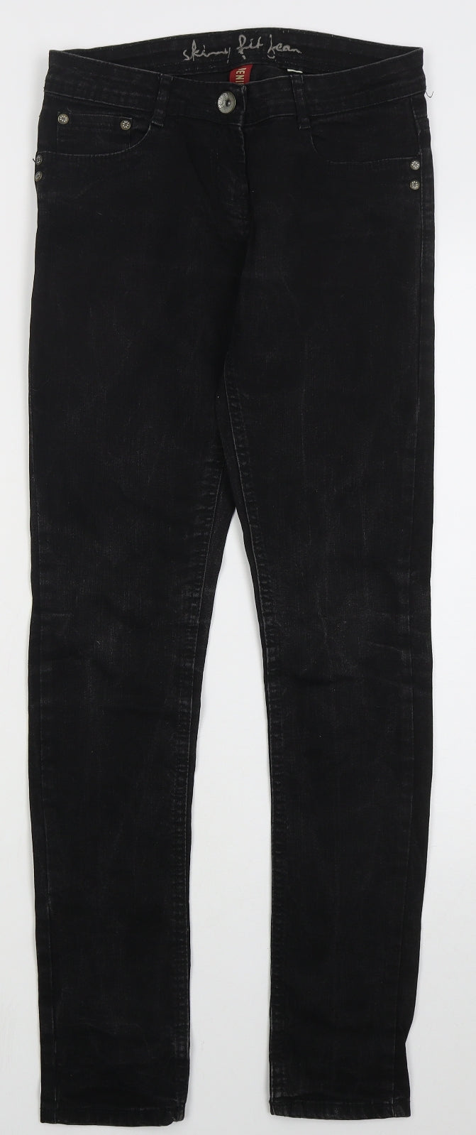Denim Co Womens Black Cotton Skinny Jeans Size 8 L30 in Regular Button
