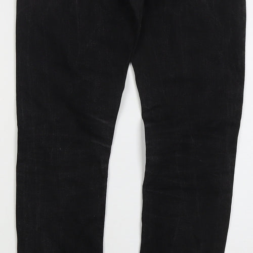Denim Co Womens Black  Cotton Skinny Jeans Size 8 L30 in Regular Button