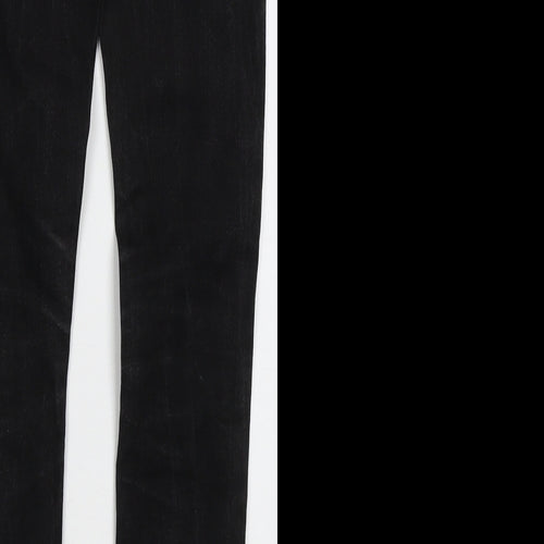 Denim Co Womens Black  Cotton Skinny Jeans Size 8 L30 in Regular Button