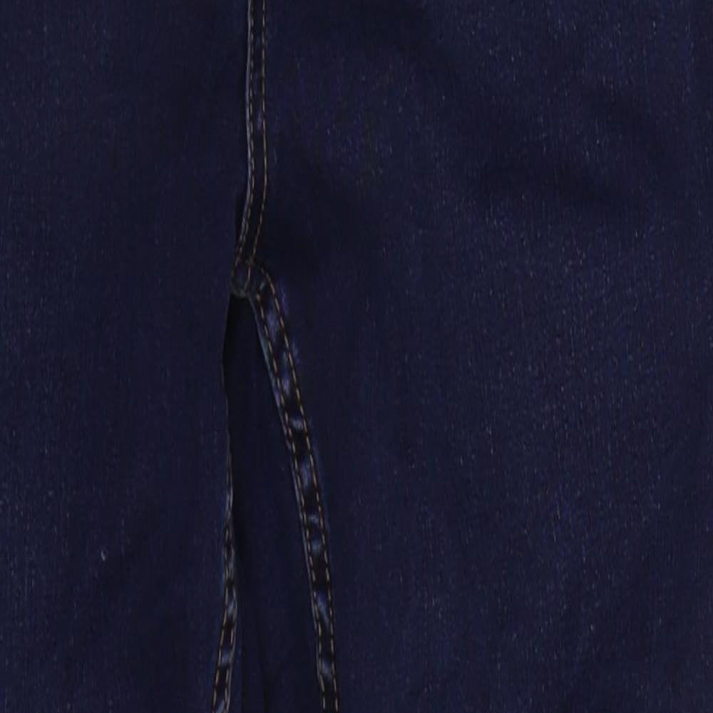 New Look Womens Blue  Cotton Skinny Jeans Size 10 L25 in Regular Button
