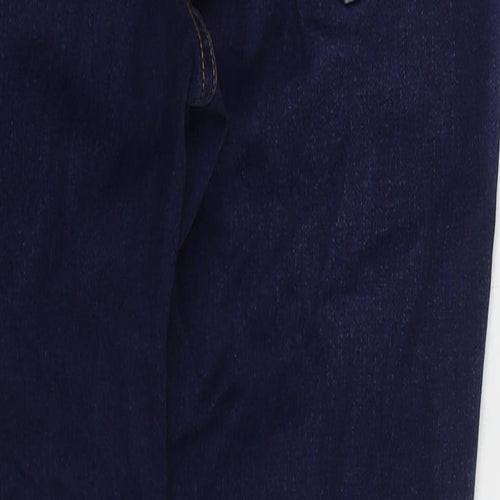 New Look Womens Blue  Cotton Skinny Jeans Size 10 L25 in Regular Button