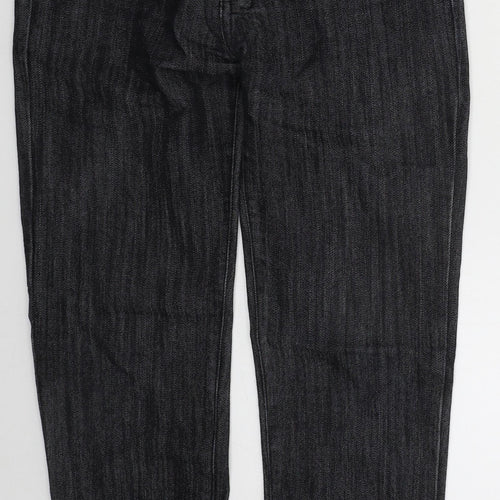 D&F Womens Black  Cotton Skinny Jeans Size 10 L26 in Regular Button
